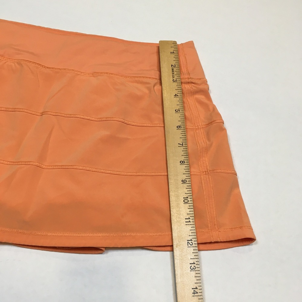 Lululemon Pace Rival Skirt Skort Sz 10 Regular Orange Pickleball Tennis Run - Picture 9 of 15